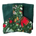 Magnetic Aga towel - Christmas green
