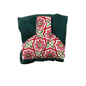 Hand towel to hang on a kitchen or AGA rail. Fastened with a magnetic popper